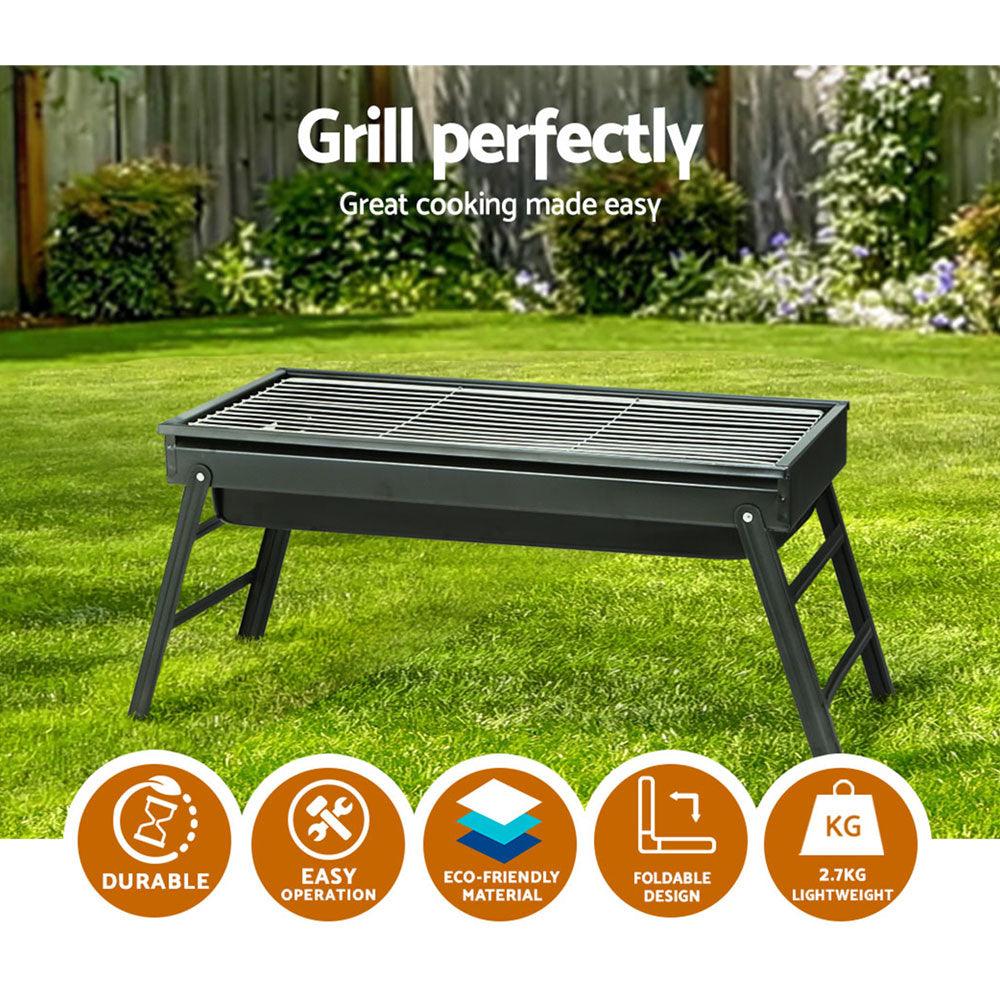 Grillz BBQ Grill Charcoal Smoker Foldable - Ozstylz