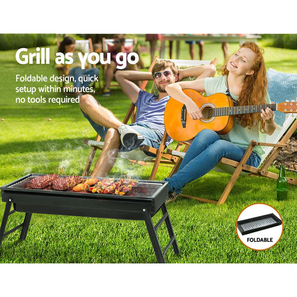 Grillz BBQ Grill Charcoal Smoker Foldable - Ozstylz