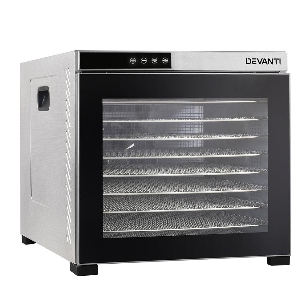 Devanti 10 Trays Food Dehydrator Stainless Steel Tray - Ozstylz