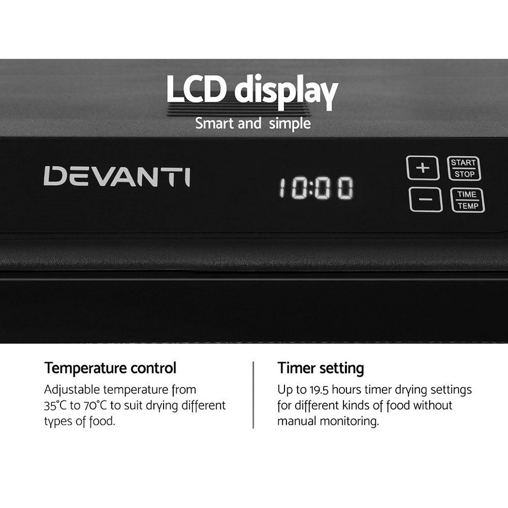 Devanti 6 Trays Food Dehydrator Stainless Steel Tray - Ozstylz