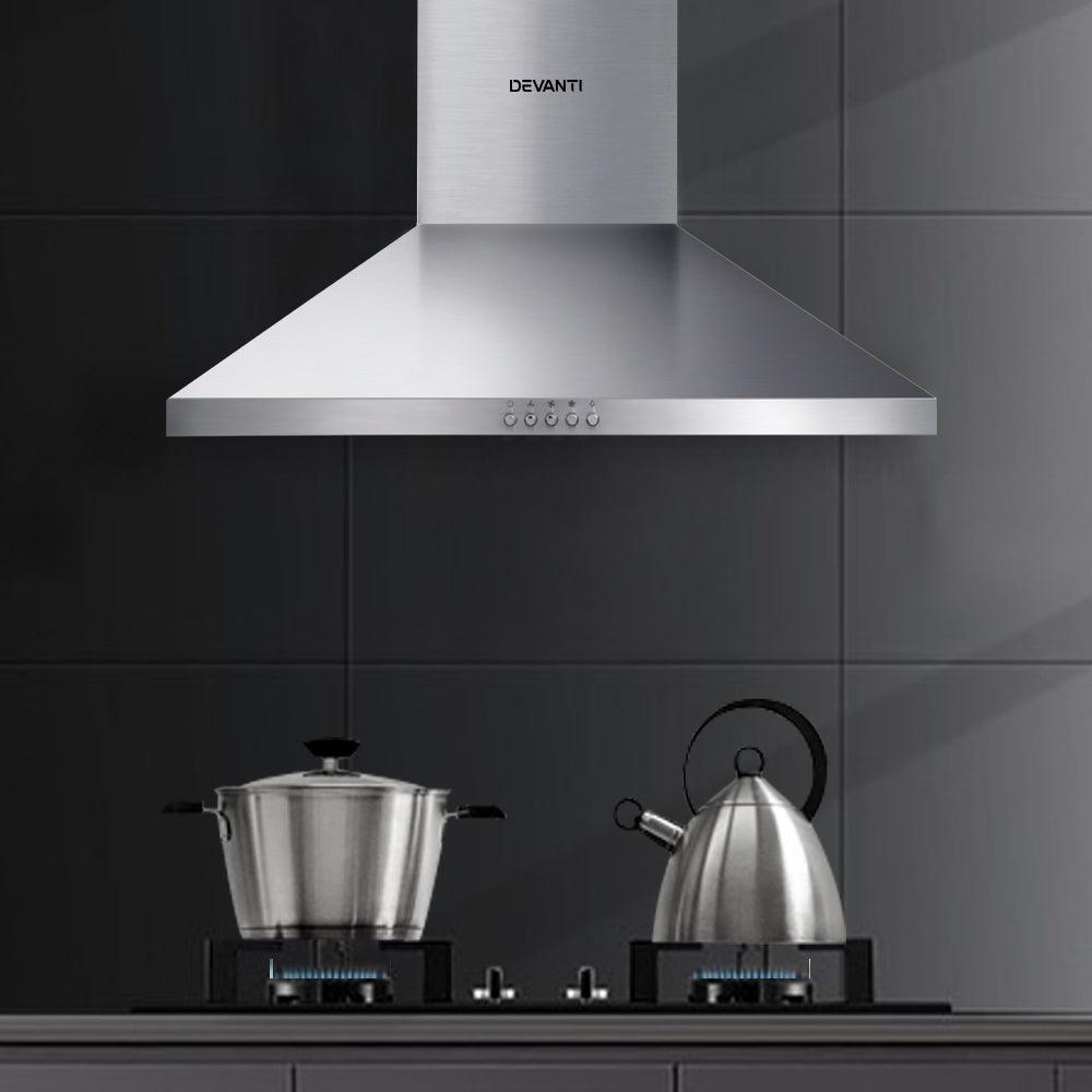 Devanti 600mm Range Hood 60cm Rangehood Stainless Steel - Ozstylz