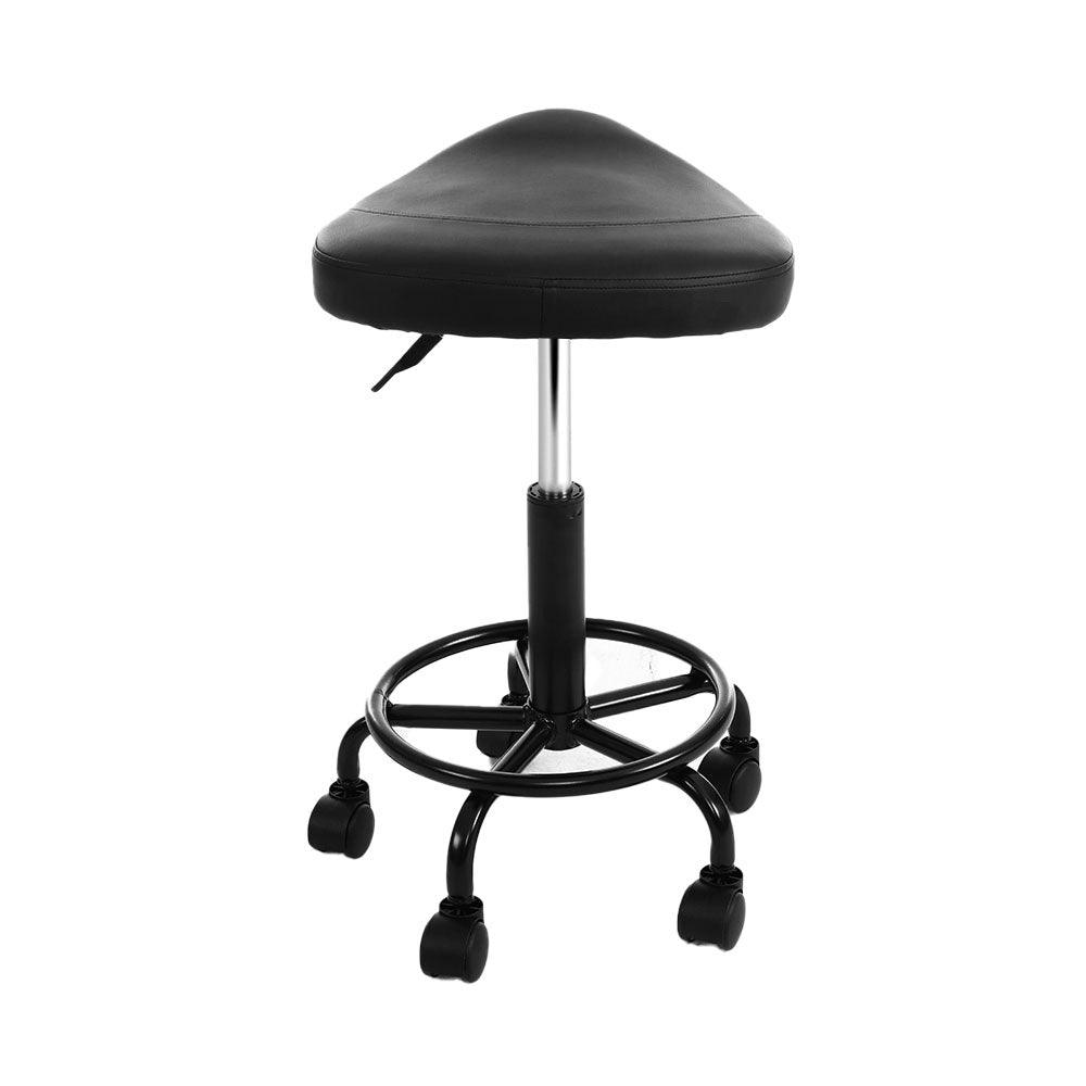 Artiss 2x Salon Stool Saddle Swivel Chair - Ozstylz