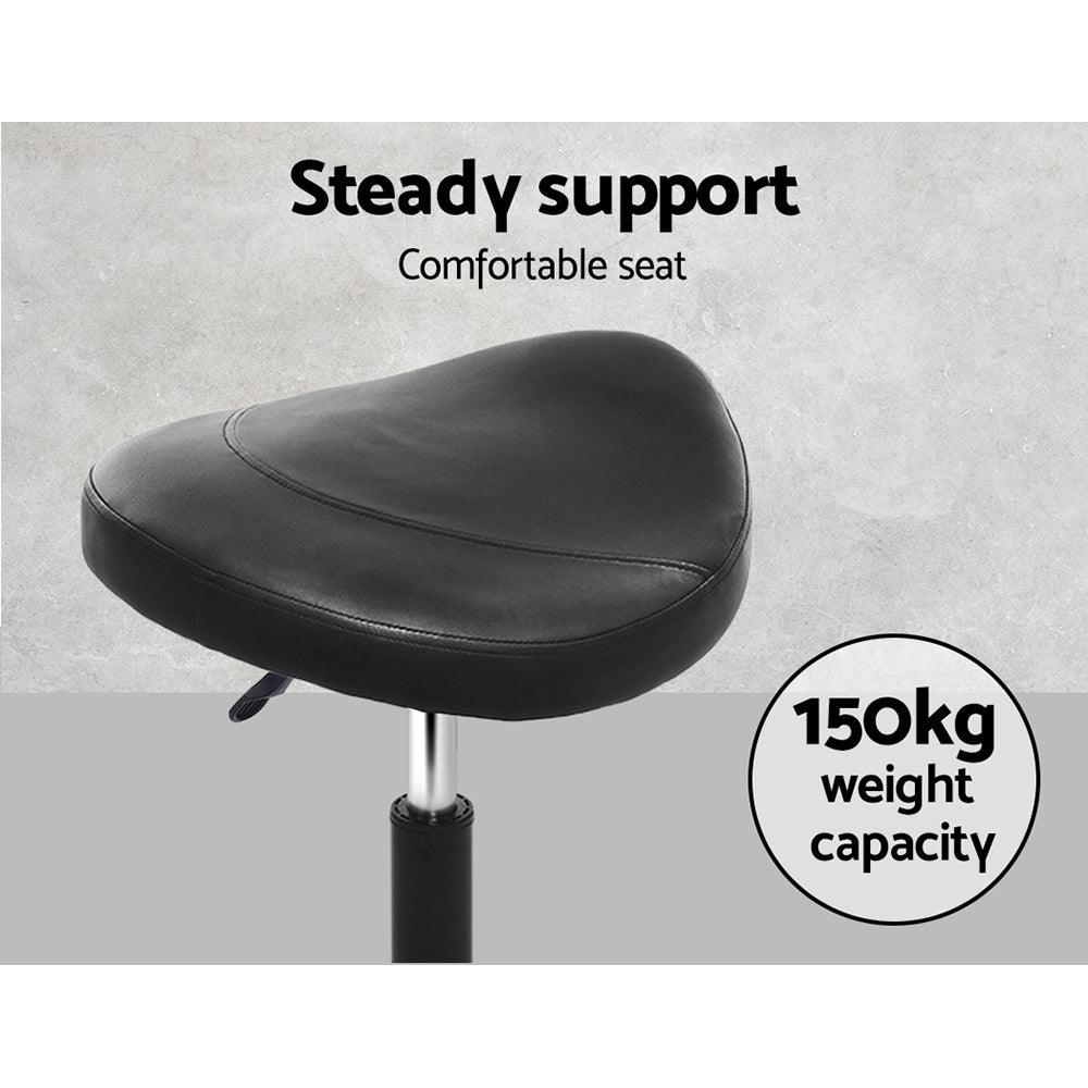 Artiss 2x Salon Stool Saddle Swivel Chair - Ozstylz