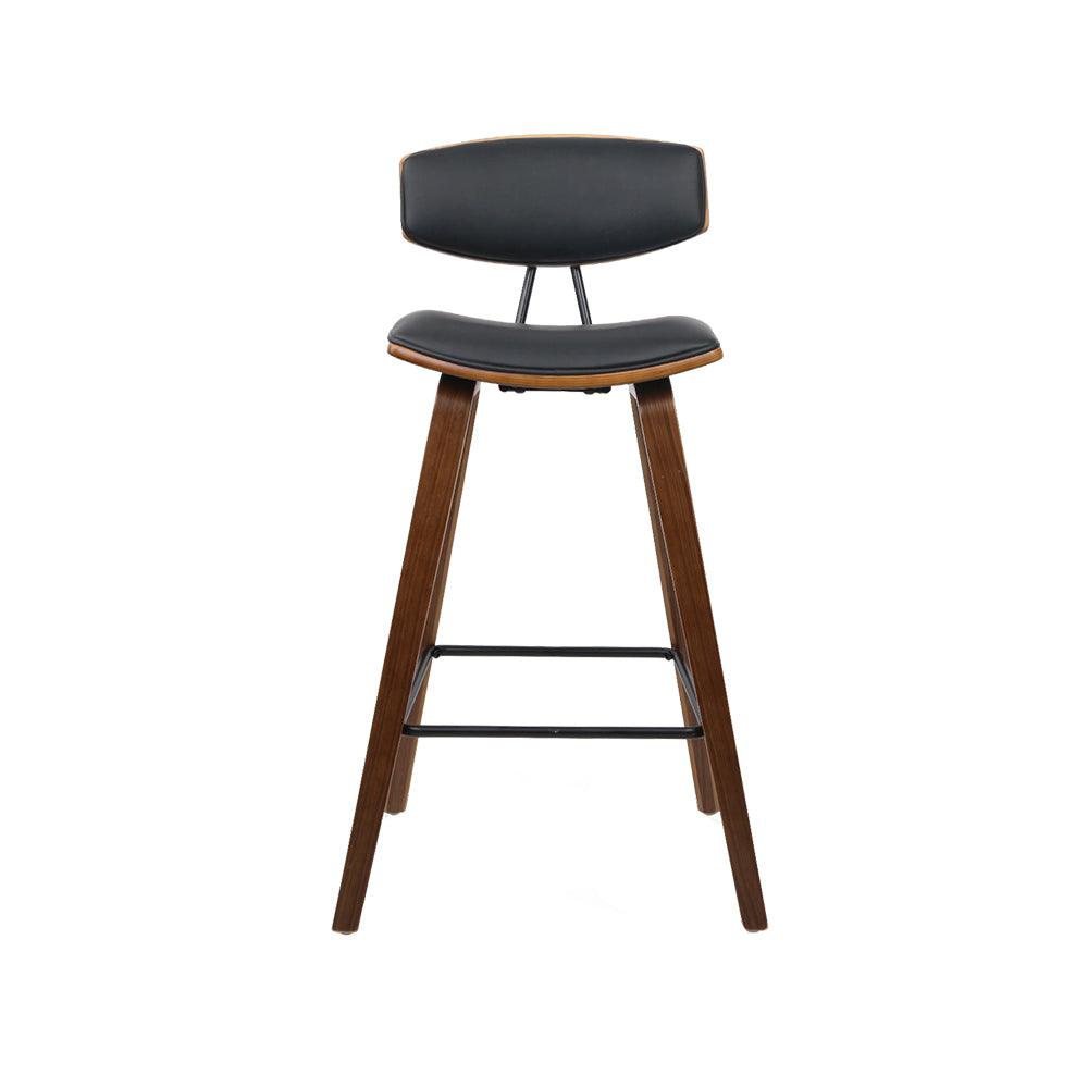 Artiss 4x Bar Stools Leather Padded w/Backrest - Ozstylz