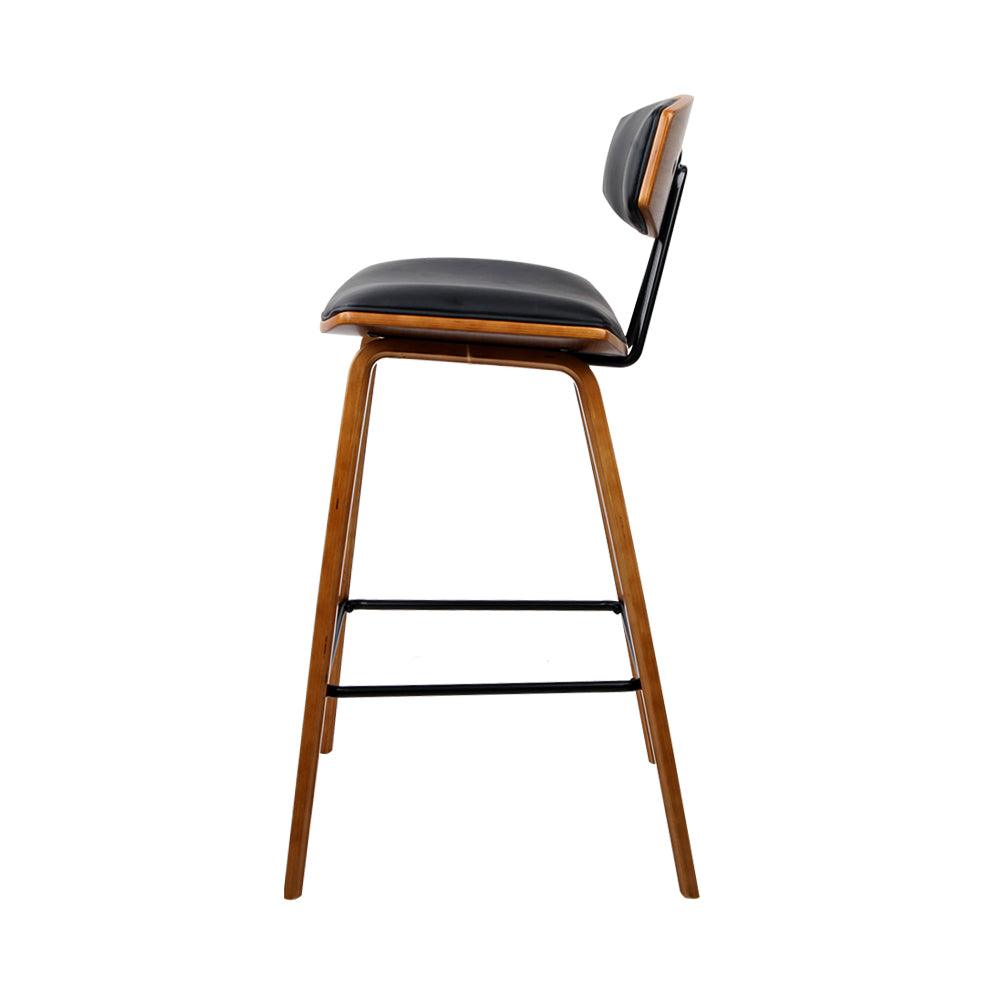 Artiss 4x Bar Stools Leather Padded w/Backrest - Ozstylz