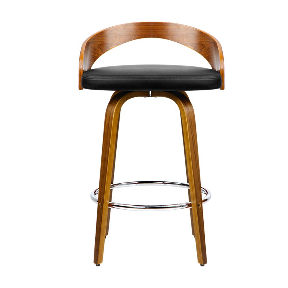 Artiss 4x Bar Stools Swivel Seat Curving Backrest - Ozstylz