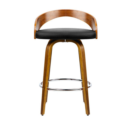 Artiss 4x Bar Stools Swivel Seat Curving Backrest - Ozstylz