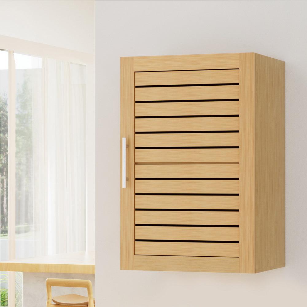 Artiss Bathroom Storage Cabinet 70cm wooden 2 Tier Shelf Wall Mounted JILL - Ozstylz