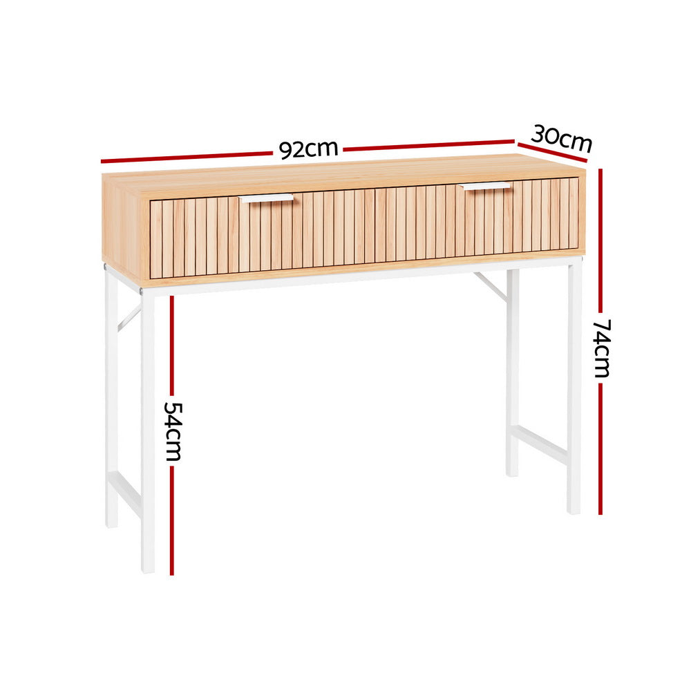 Artiss Console Table 2 Drawers 92CM - Ozstylz