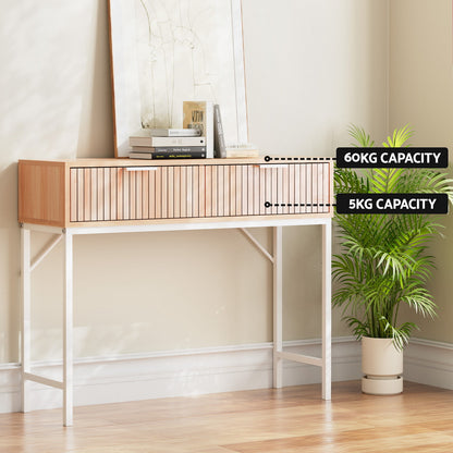 Artiss Console Table 2 Drawers 92CM - Ozstylz