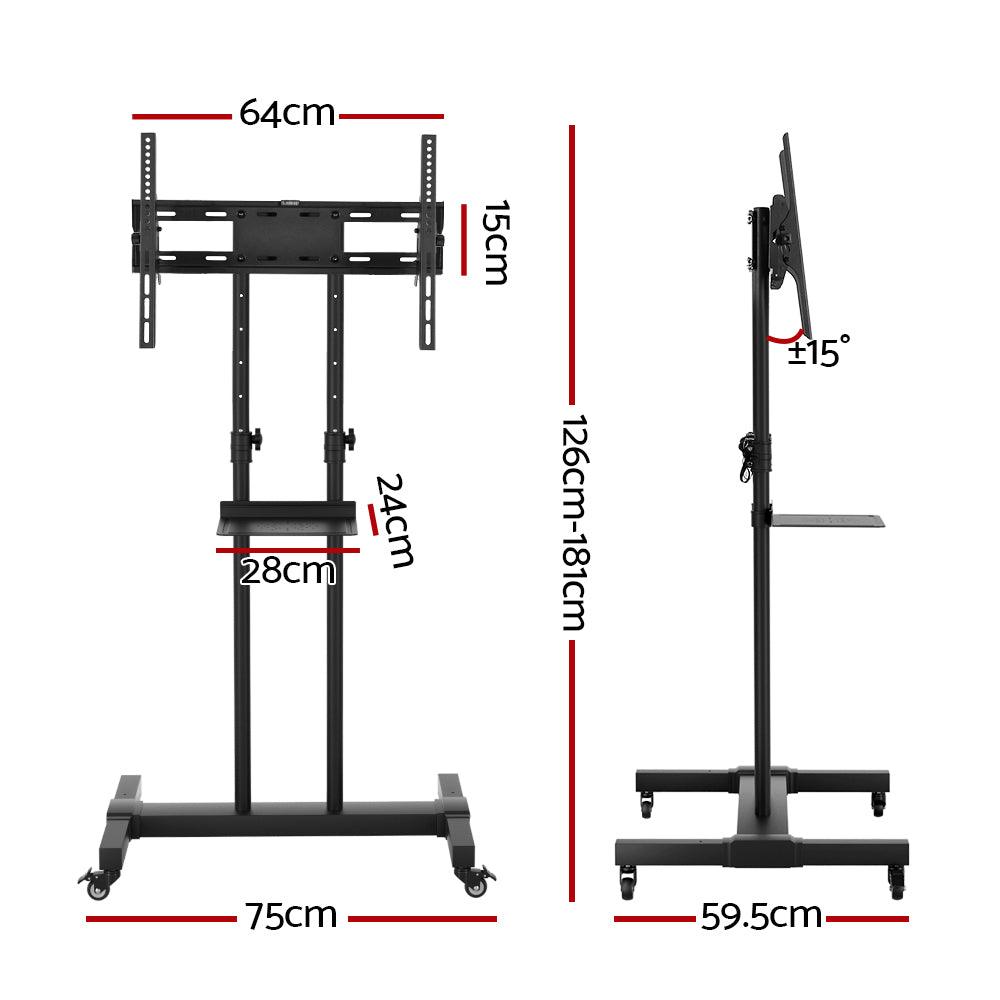 Artiss Mobile TV Stand for 23"-65" TVs Mount Bracket Portable Solid Trolley Cart - Ozstylz