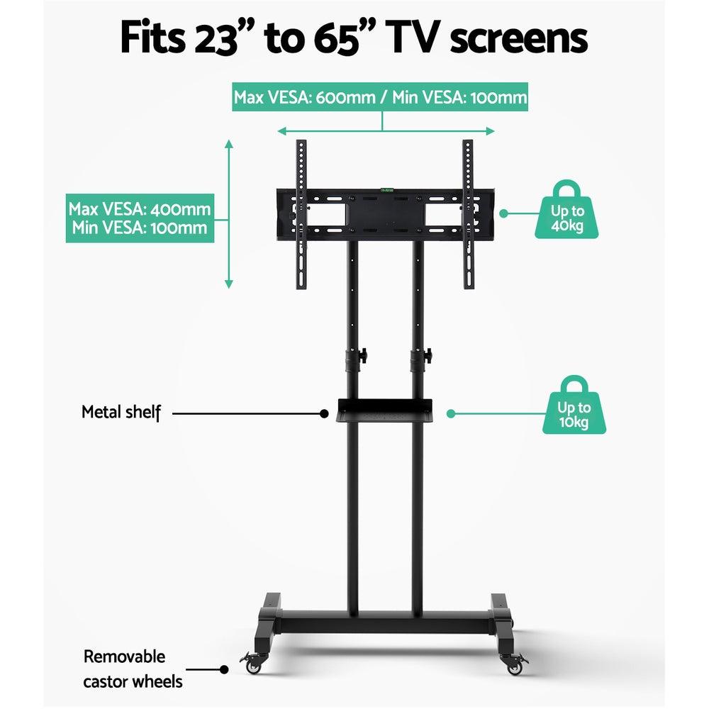 Artiss Mobile TV Stand for 23"-65" TVs Mount Bracket Portable Solid Trolley Cart - Ozstylz