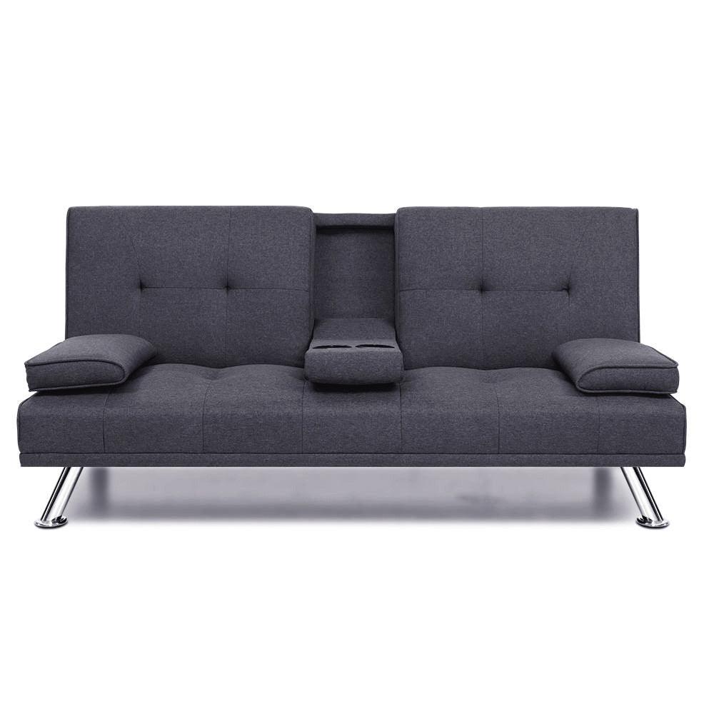 Artiss Sofa Bed 175CM Dark Grey Fabric - Ozstylz