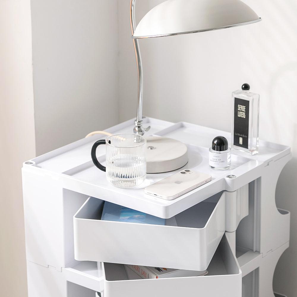 Artiss Storage Trolley Cart Bedside Table 5 Tier White - Ozstylz