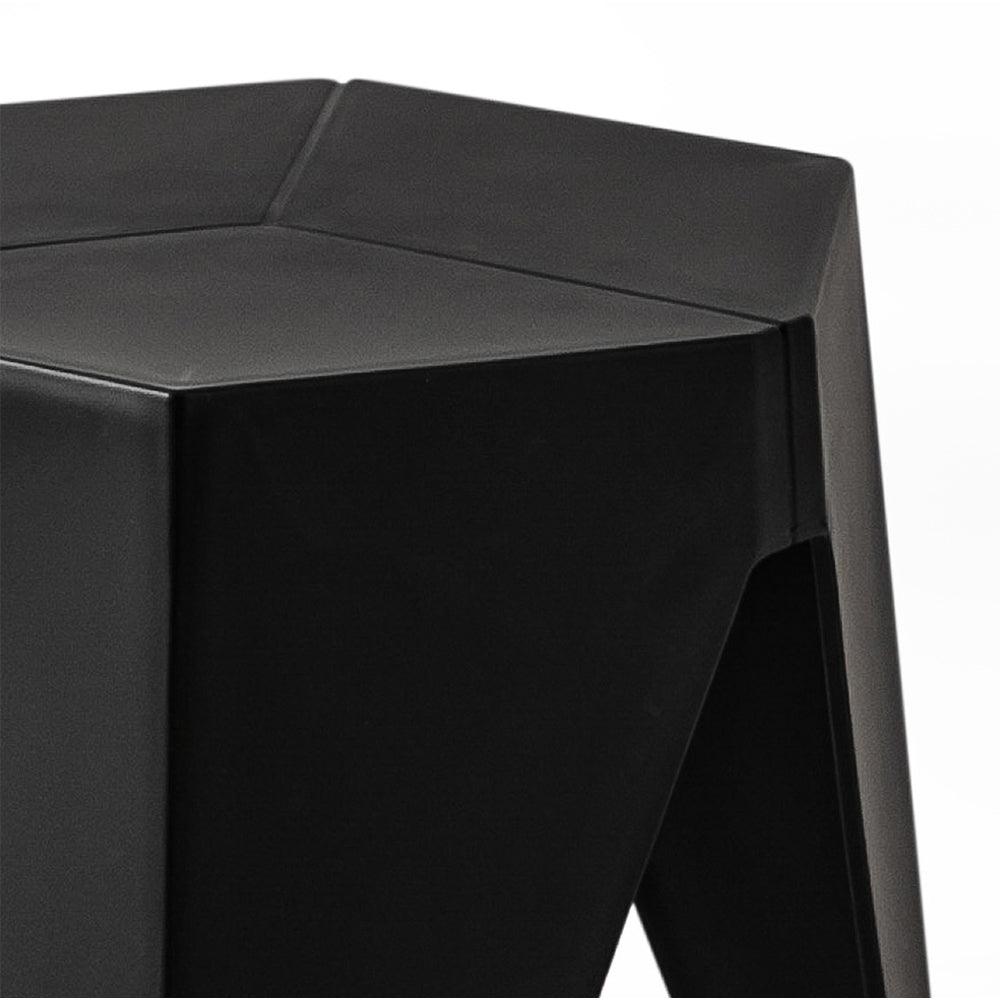 ArtissIn 2x Bar Stools Puzzle Plastic Foot Stool Black - Ozstylz