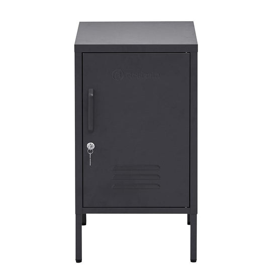 ArtissIn Bedside Table Metal Cabinet - MINI Black - Ozstylz