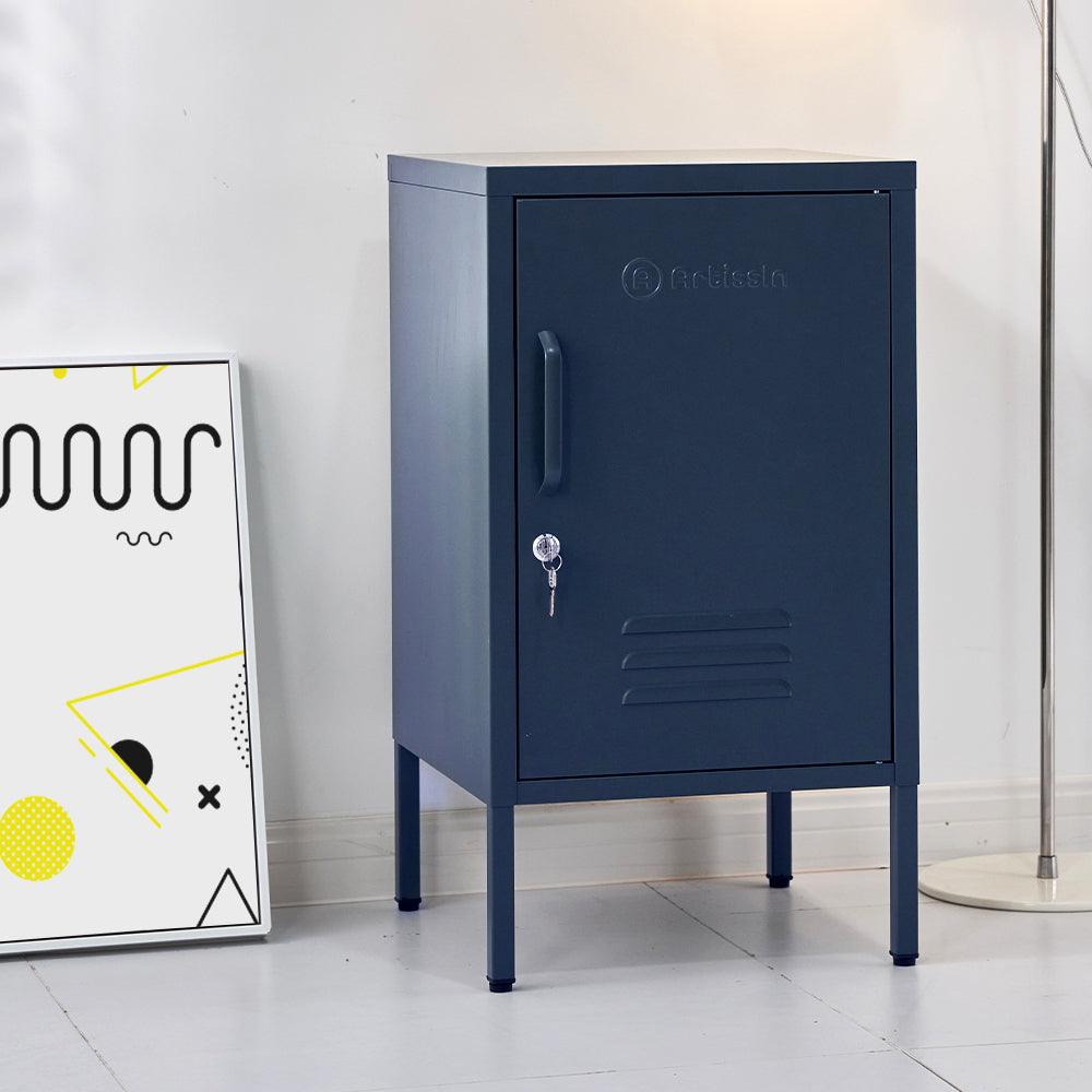 ArtissIn Bedside Table Metal Cabinet - MINI Blue - Ozstylz