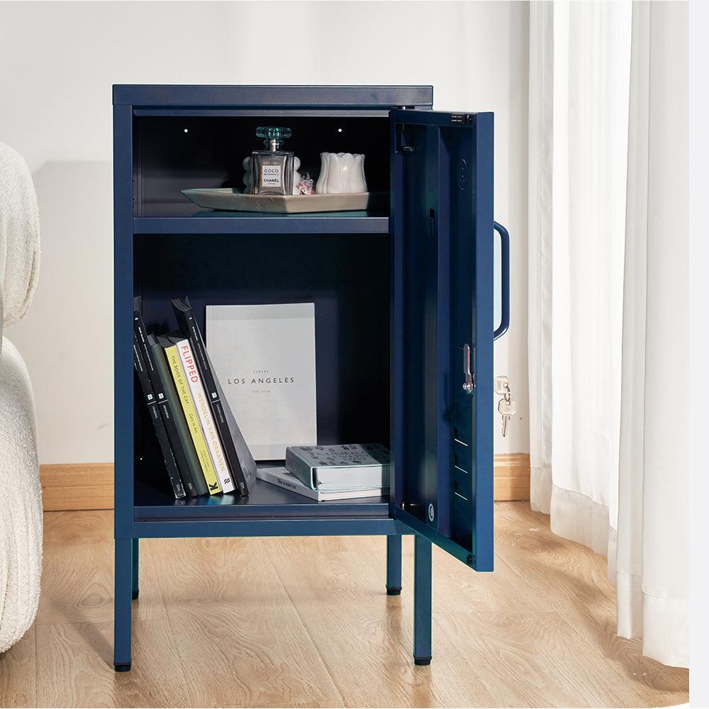 ArtissIn Bedside Table Metal Cabinet - MINI Blue - Ozstylz