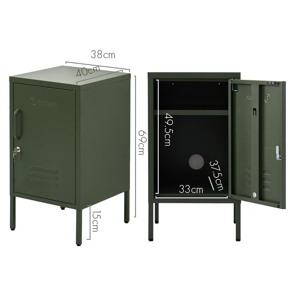 ArtissIn Bedside Table Metal Cabinet - MINI Green - Ozstylz