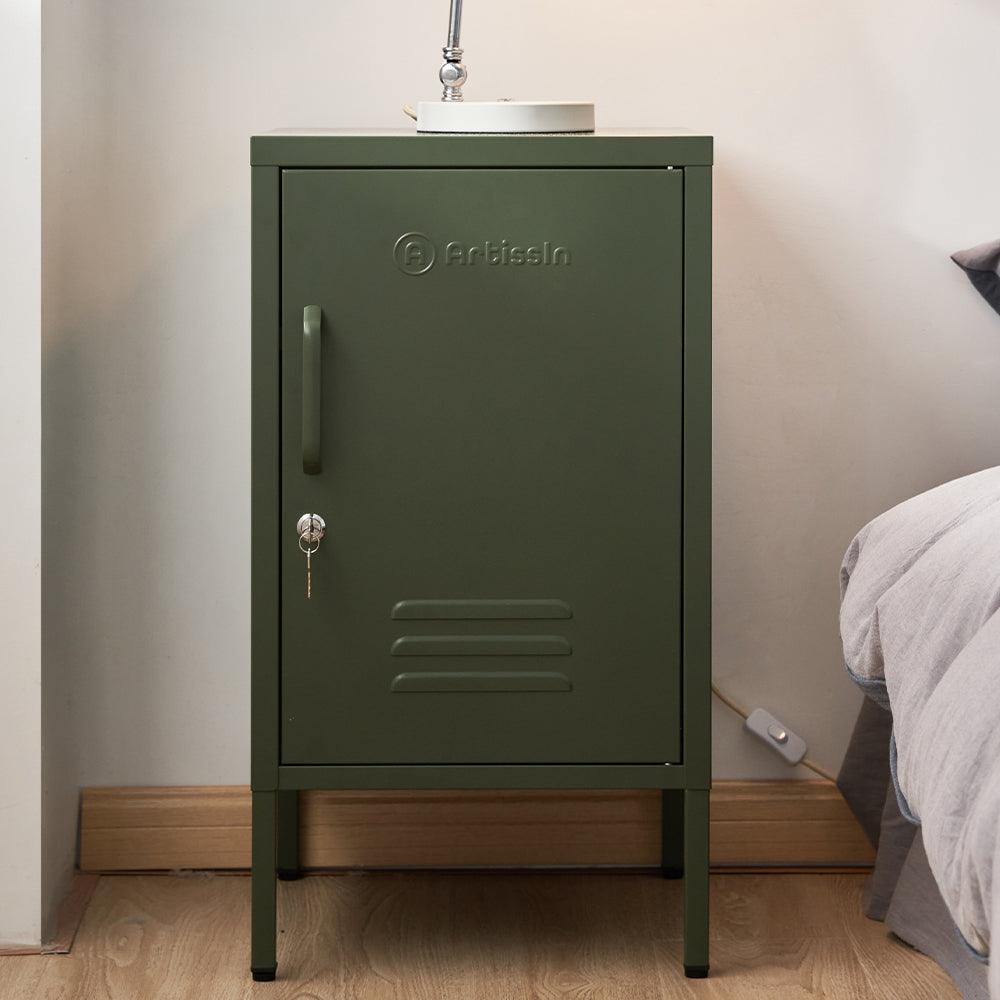 ArtissIn Bedside Table Metal Cabinet - MINI Green - Ozstylz