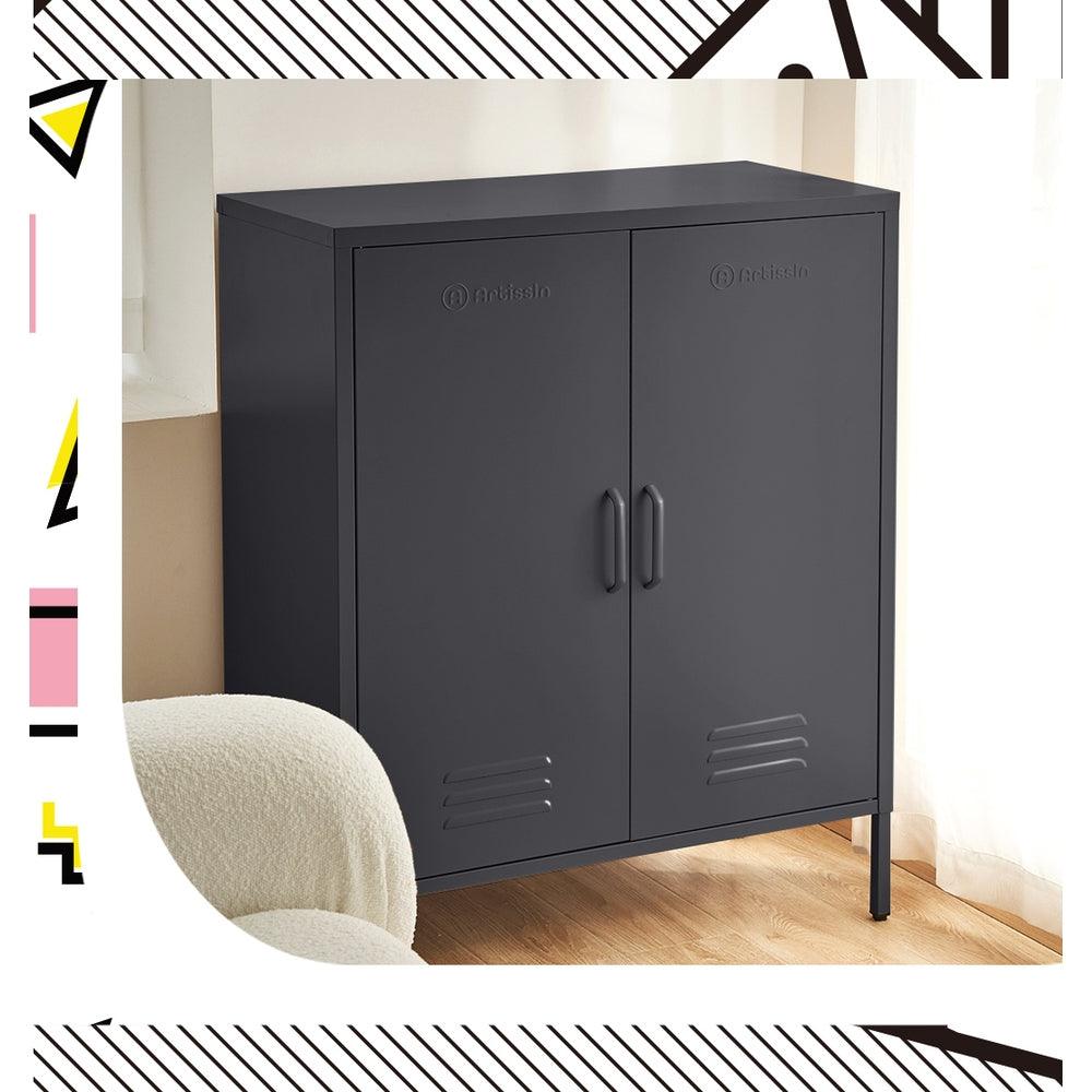 ArtissIn Buffet Sideboard Metal Cabinet - SWEETHEART Charcoal - Ozstylz