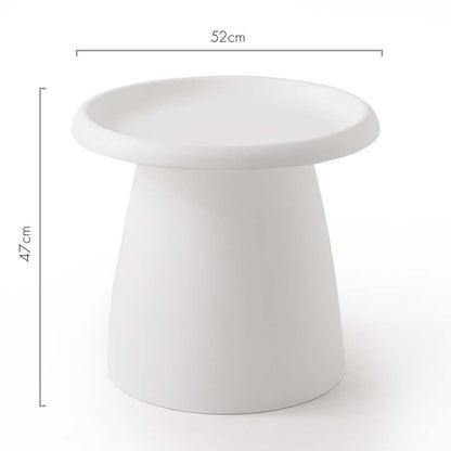 ArtissIn Coffee Table Round 52CM Plastic White - Ozstylz