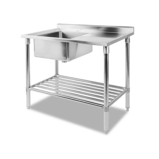 Cefito 100x60cm Stainless Steel Sink Bench Kitchen 304 - Ozstylz