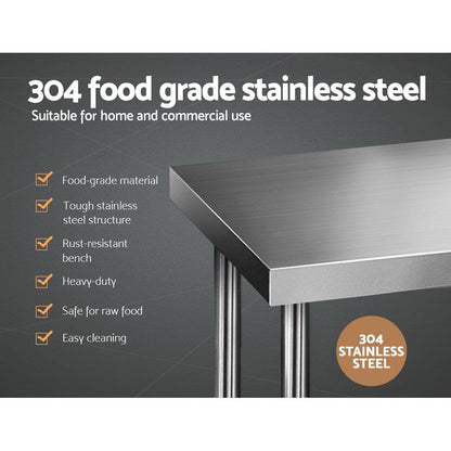 Cefito 1219x610mm Stainless Steel Kitchen Bench 304 - Ozstylz