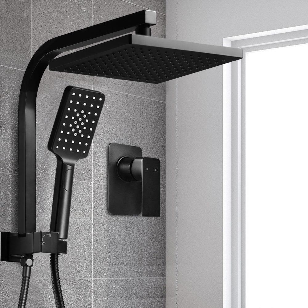 Cefito 8'' Rain Shower Head Set Handheld Round High Pressure Mixer Tap Black - Ozstylz