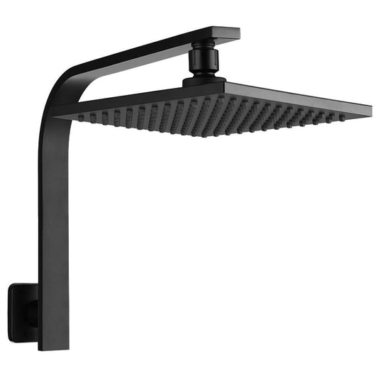 Cefito 8'' Rain Shower Head Wall Arm Square High Pressure Black - Ozstylz