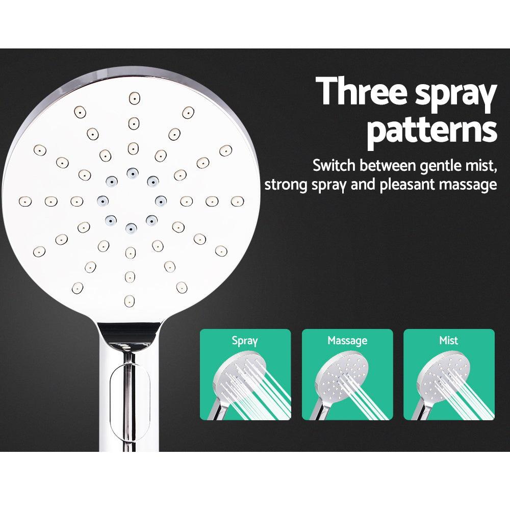 Cefito 9'' Rain Shower Head Set Handheld Round High Pressure Black - Ozstylz