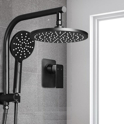 Cefito 9'' Rain Shower Head Set Handheld Round High Pressure Mixer Tap Black - Ozstylz