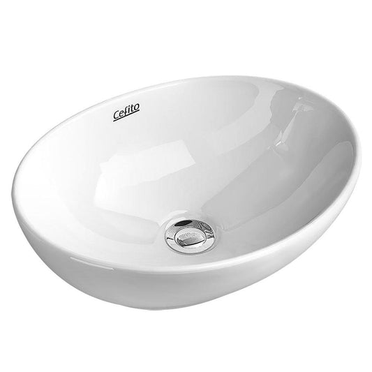 Cefito Bathroom Basin Ceramic Vanity Sink Hand Wash Bowl 41x34cm - Ozstylz