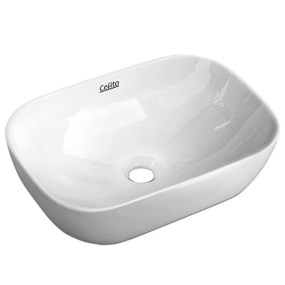 Cefito Bathroom Basin Ceramic Vanity Sink Hand Wash Bowl 46x33cm - Ozstylz