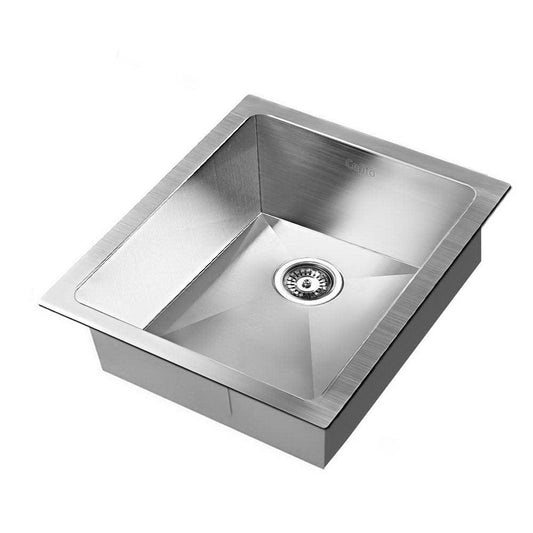 Cefito Kitchen Sink 45X39CM Stainless Steel Basin Single Bowl Laundry Silver - Ozstylz