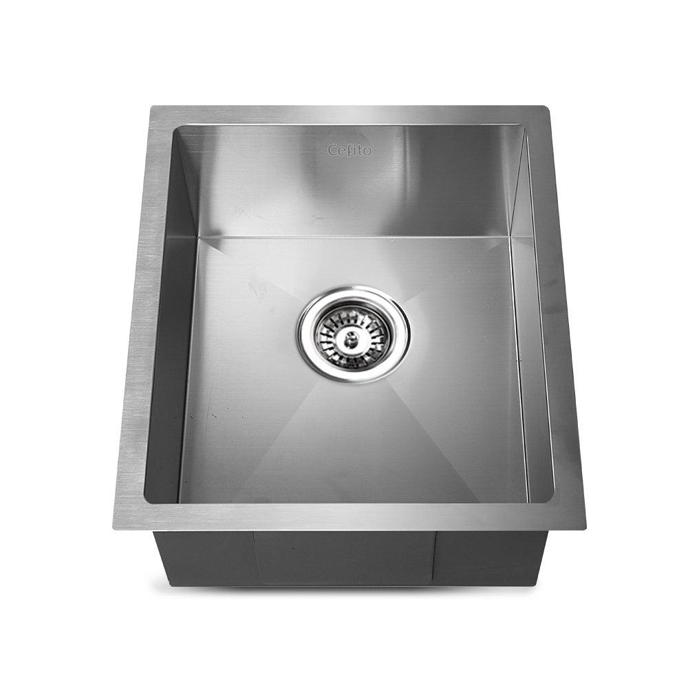 Cefito Kitchen Sink 45X39CM Stainless Steel Basin Single Bowl Laundry Silver - Ozstylz