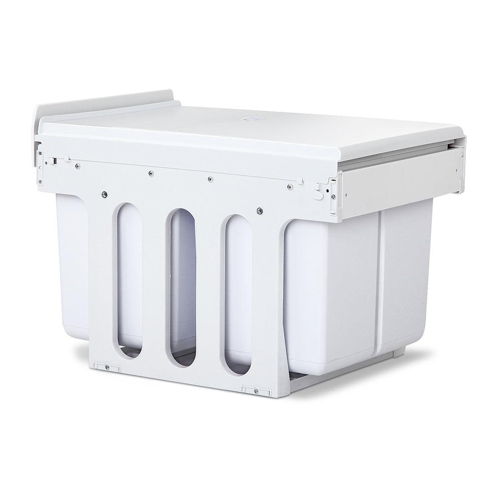 Cefito Pull Out Bin Kitchen Double Basket 2X15L White - Ozstylz