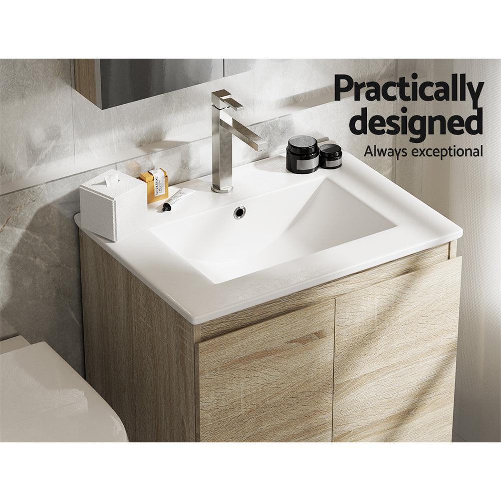 Cefito Vanity Unit 600mm with Basin Oak - Ozstylz