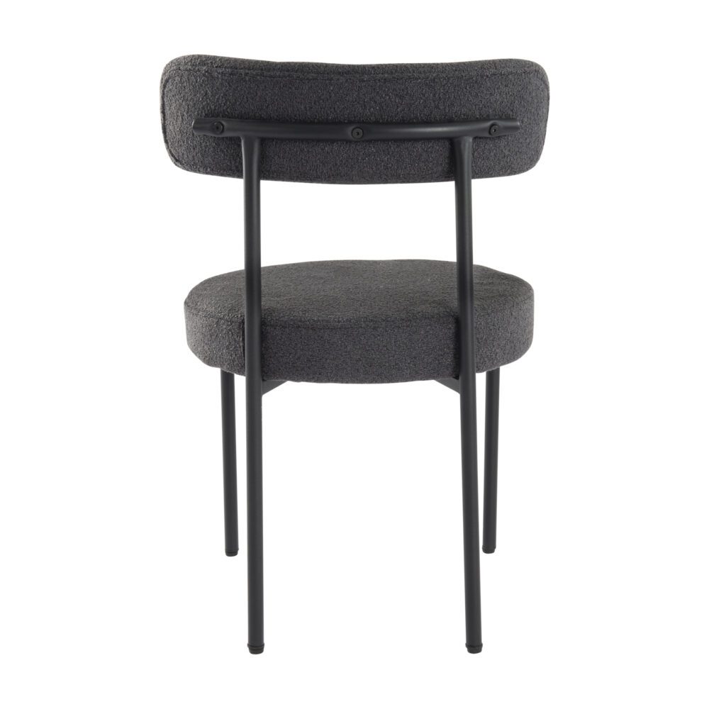 Charcoal Chic Boucle Elsa Dining Chairs - Ozstylz