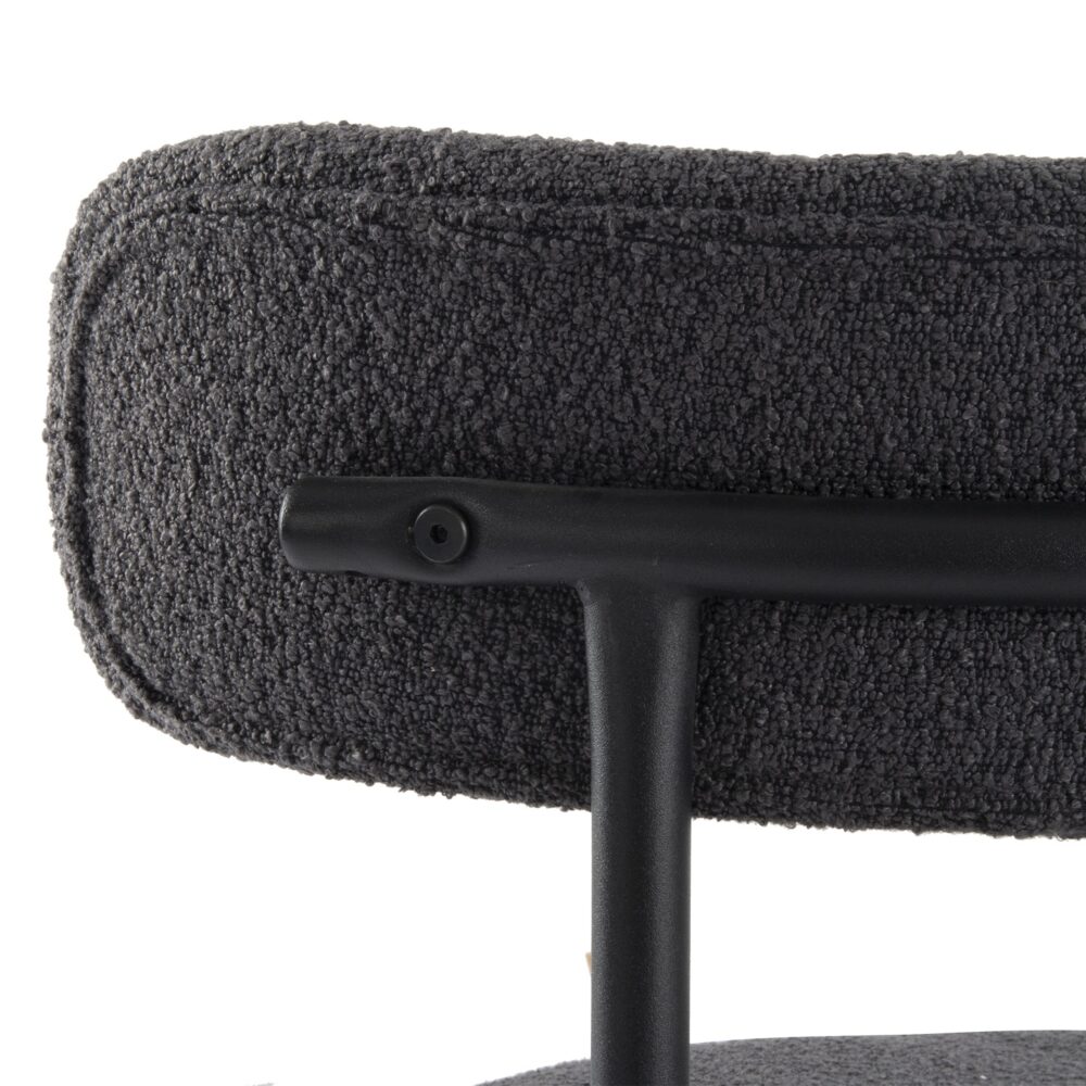 Charcoal Chic Boucle Elsa Dining Chairs - Ozstylz