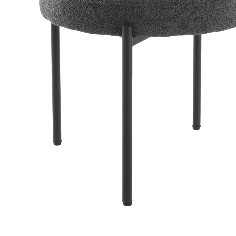 Charcoal Chic Boucle Elsa Dining Chairs - Ozstylz