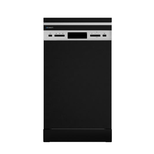 Devanti 10 Place Settings Freestanding Dishwasher Black - Ozstylz