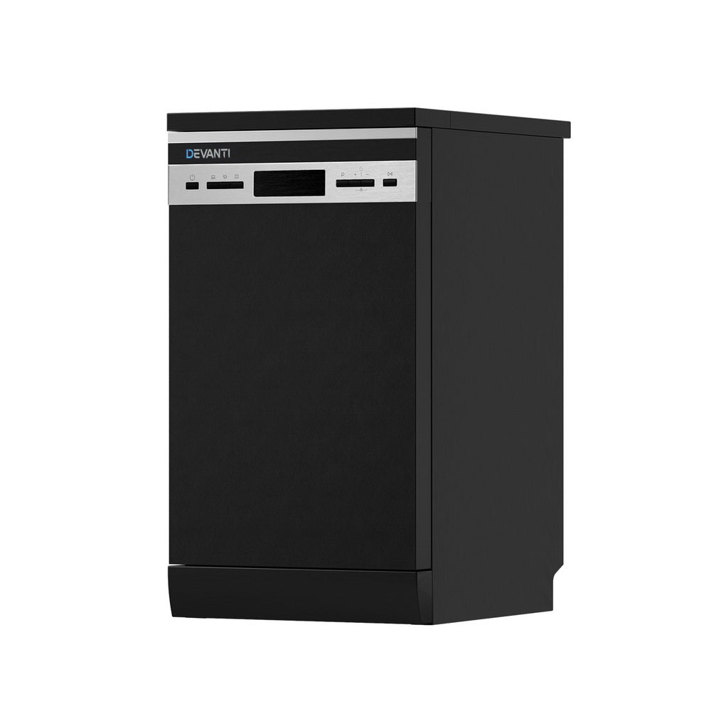 Devanti 10 Place Settings Freestanding Dishwasher Black - Ozstylz