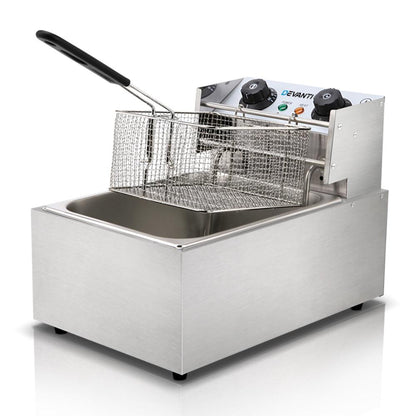 Devanti 10L Electric Commercial Deep Fryer Single Basket 2200W - Ozstylz