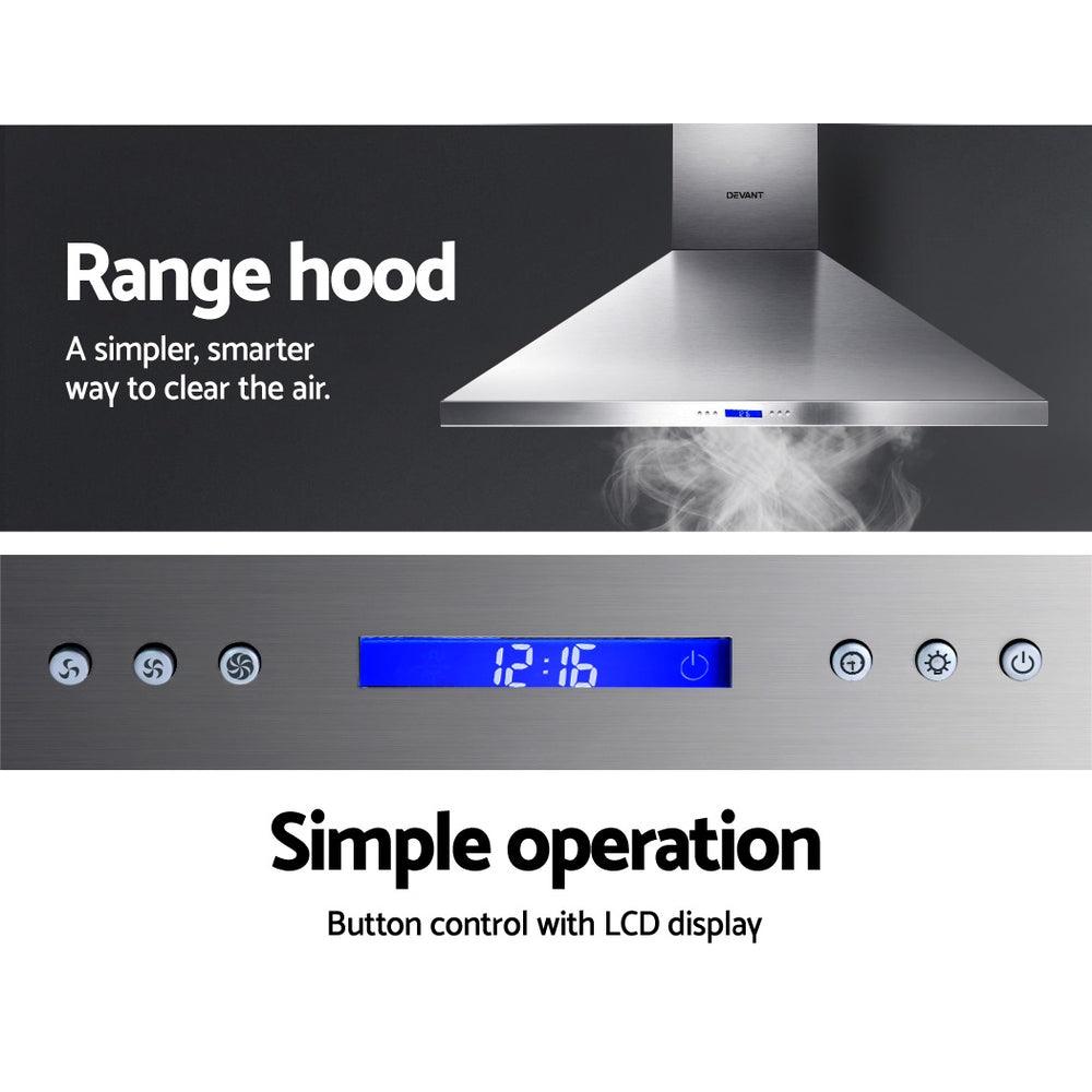 Devanti 1200mm Range Hood 120cm BBQ Commercial Rangehood - Ozstylz