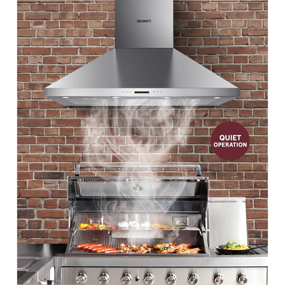 Devanti 1200mm Range Hood 120cm BBQ Commercial Rangehood - Ozstylz