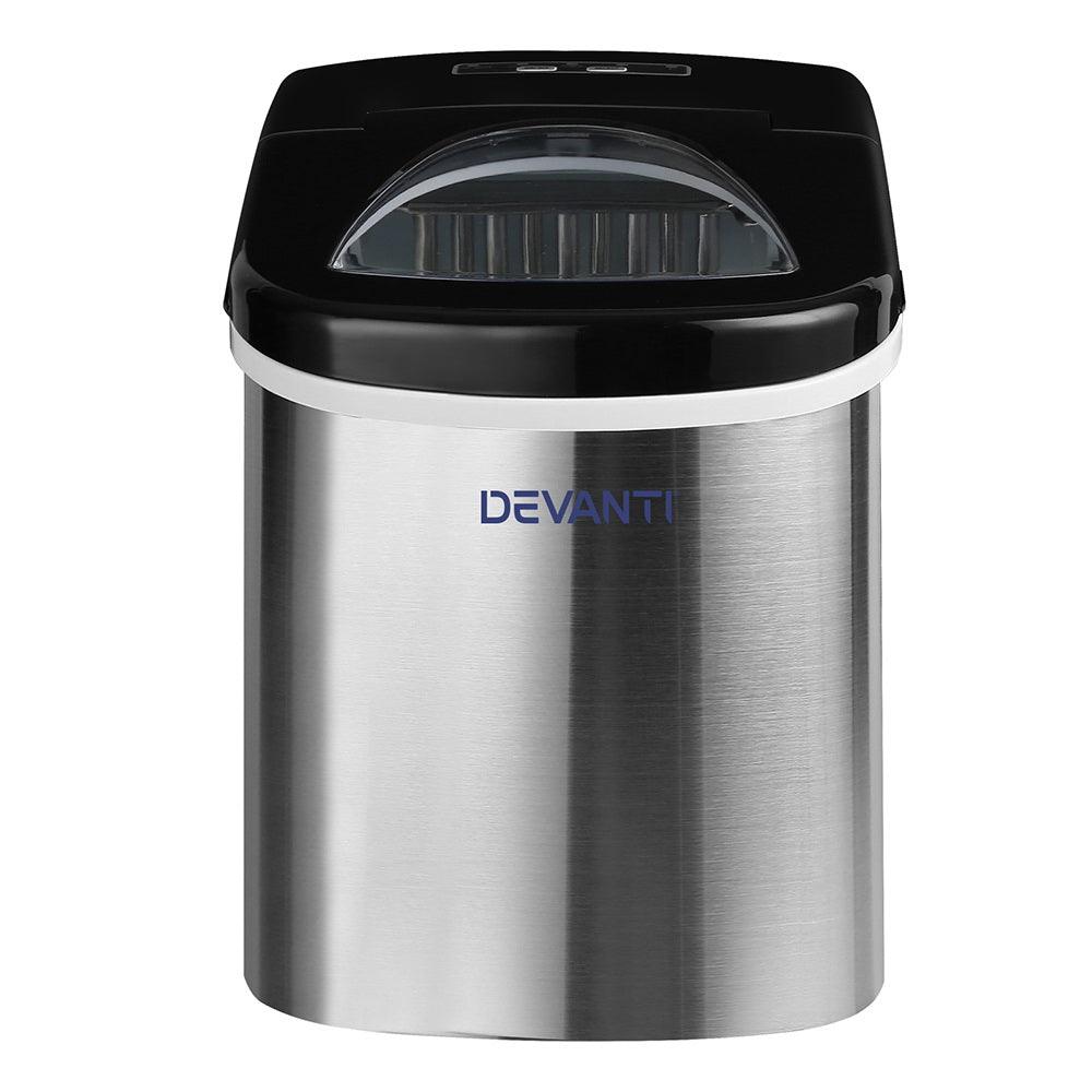 Devanti 2.4L Stainless Steel Portable Ice Cube Maker - Ozstylz