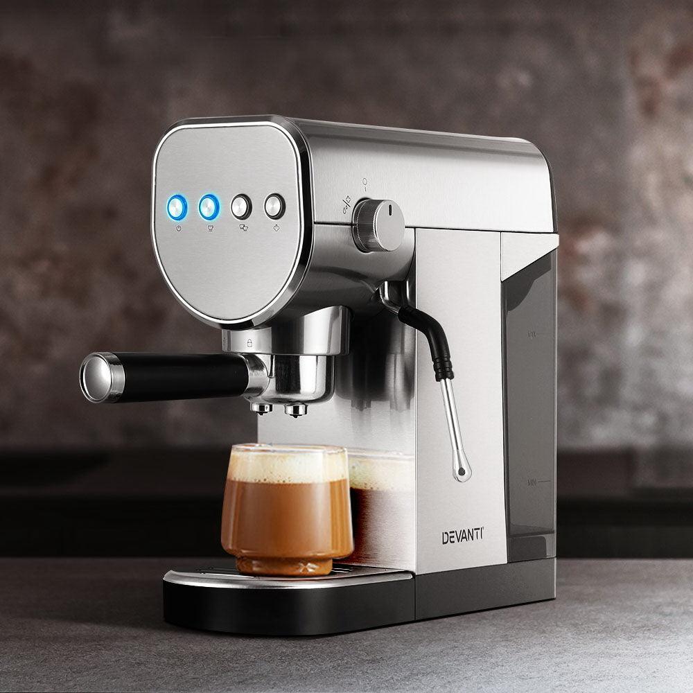 Devanti 20 Bar Coffee Machine Espresso Cafe Maker - Ozstylz