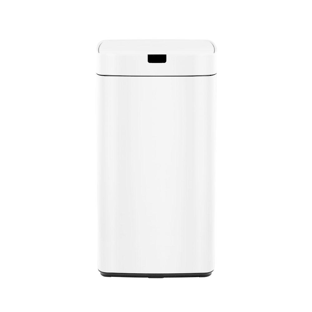 Devanti 45L Motion Sensor Bin Rubbish Automatic White - Ozstylz