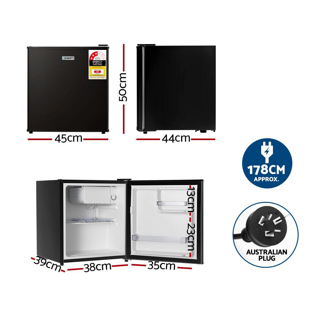 Devanti 48L Bar Fridge Black - Ozstylz